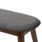 Baxton Studio Easton Dark Grey Upholstered Walnut Finished Wood Bench 144-7938 - alternate 2